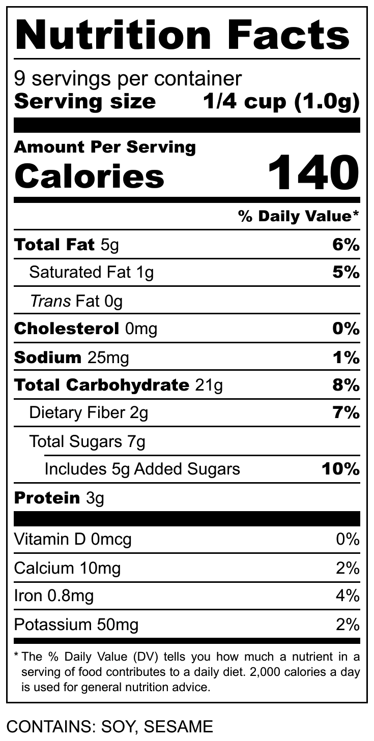 Misugaru Persimmon Granola